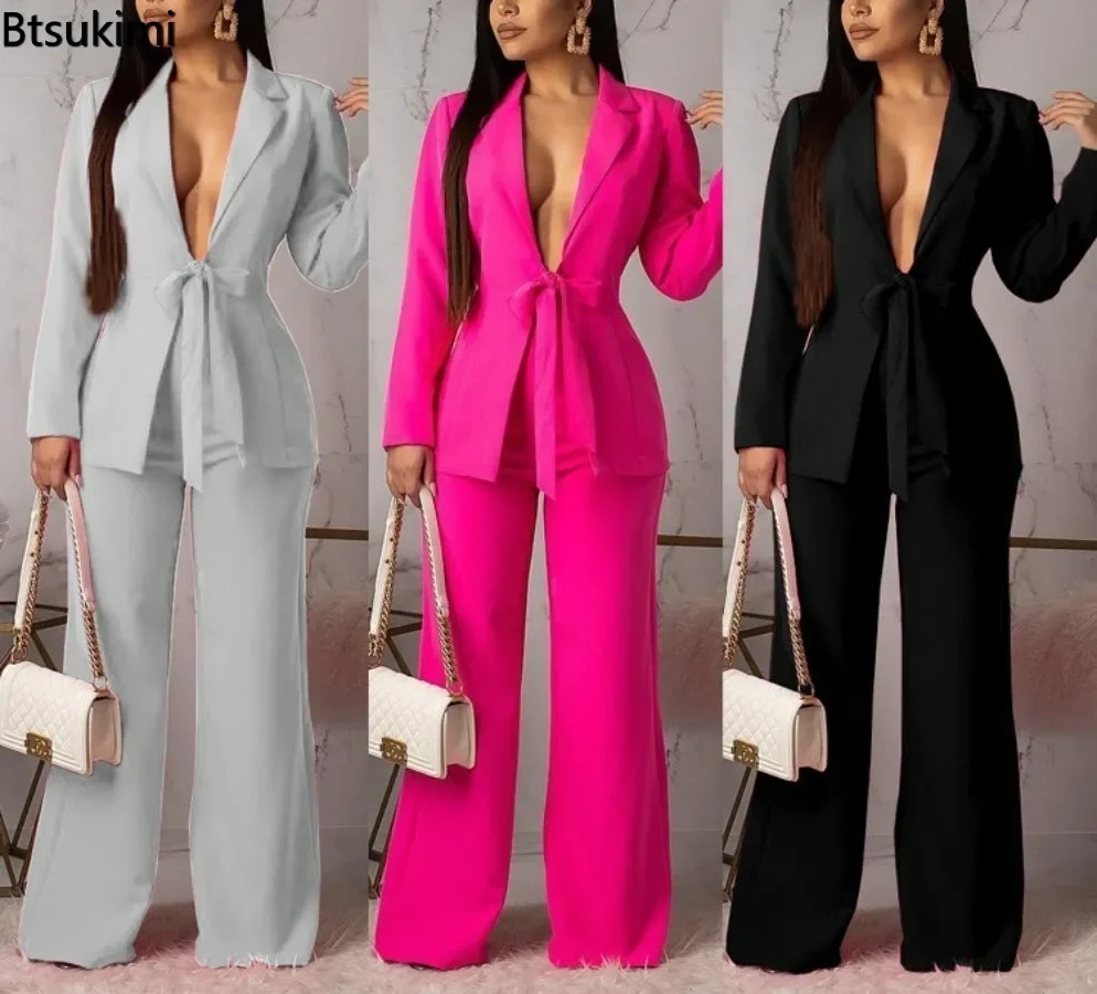 Women Formal Wear Business - 2026年新作 レディースフォーマルビジネススーツ オフィスウェア ツーピースセット ブレザーパンツセット プロフェッショナルウーマン向け