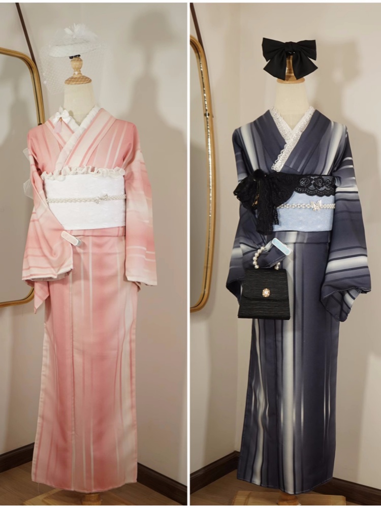 Formal Wear Japan Women - 女性用日本風フォーマル着物 二重構造の伝統的な浴衣 ヴィンテージパフォーマンスドレス コスプレ衣装 写真撮影用衣装