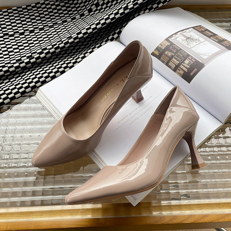 Slingback Heel Formal - レディース パテントレザー ハイヒール パンプス ポインテッドトゥ スティレットヒール