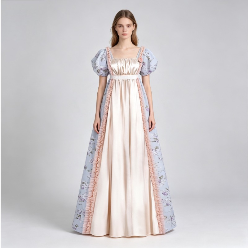 Victorian Women'S Formal Wear - 中世ヴィクトリア朝風エレガントなガウン、ボールドレス、女性用ハイウエストティーパーティードレス、ステージパフォーマンス、ハロウィンカーニバルコスチューム