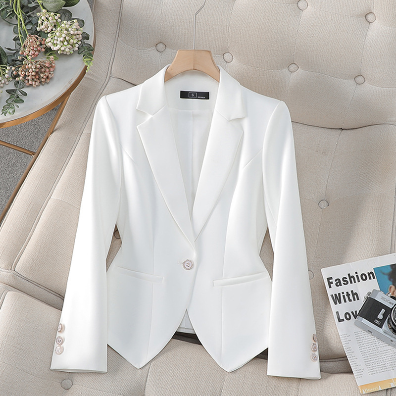 新しいファッション女性フォーマルブレザー女性赤白黒オフィスス - Women Formal Wear Business のレビューと価格