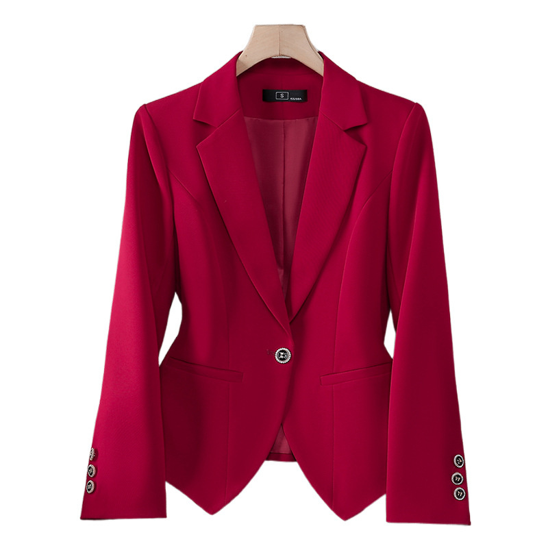 新しいファッション女性フォーマルブレザー女性赤白黒オフィスス - Women Formal Wear Business のレビューと価格