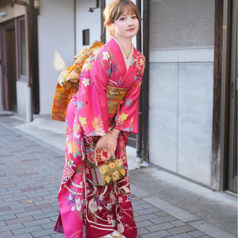 日本の伝統的な振動スリーブ着物、バーミツバの年次総会、フォー - Women Formal Wear For Meeting のレビューと価格