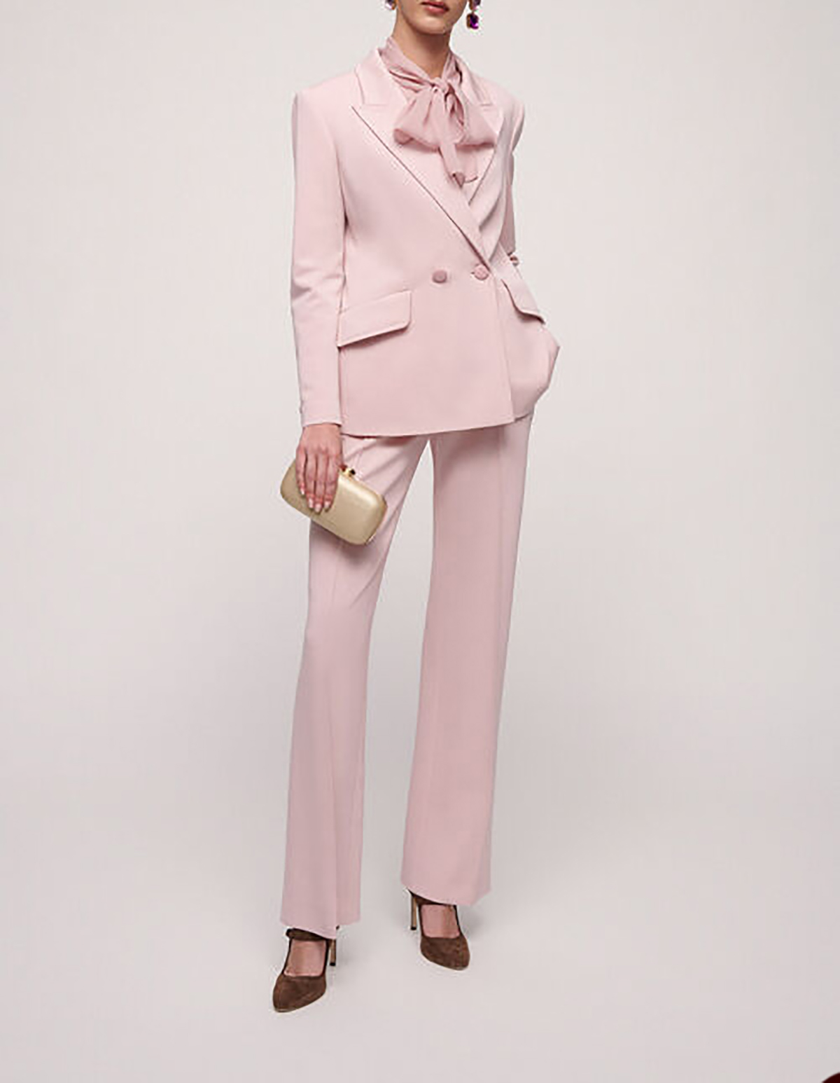 クラシックな女性用パンツスーツ 2 ピース ピークドラペルブ - Women Formal Wear For Meeting のレビューと価格