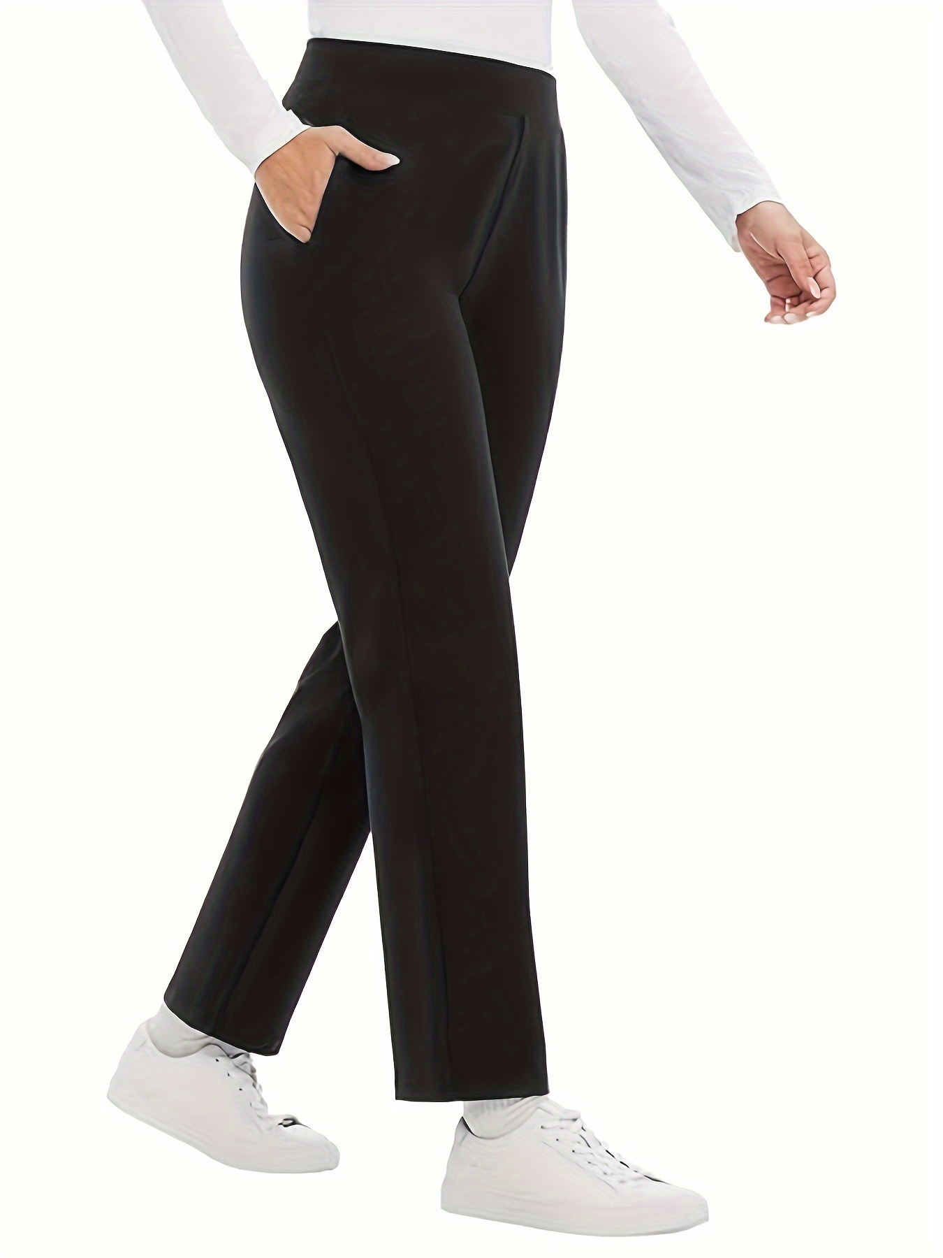 レディースニット生地単色ストレートパンツ、プラスサイズのビジ - Women Formal Wear Business のレビューと価格