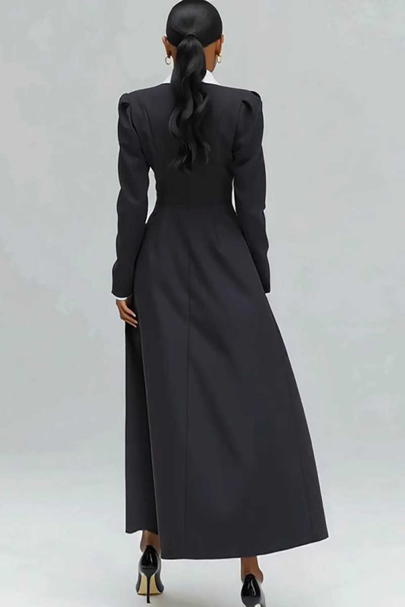 Aライン女性ロングブレザージャケットワンピースフォーマル誕生 - Women Formal Party Wear Dress のレビューと価格