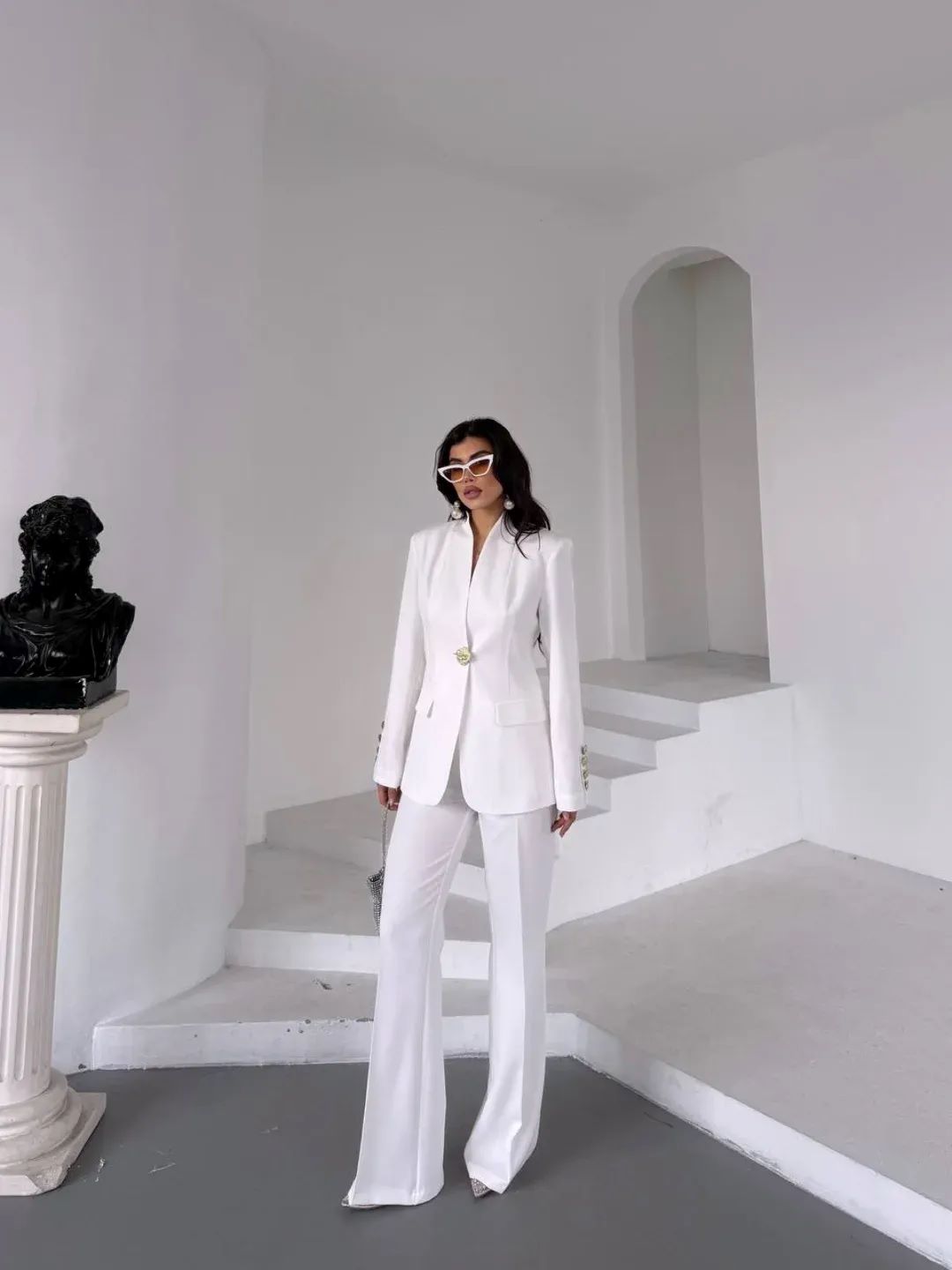カスタマイズされたファッション女性の結婚式のパンツスーツ 2 - Women Formal Party Wear Dress のレビューと価格