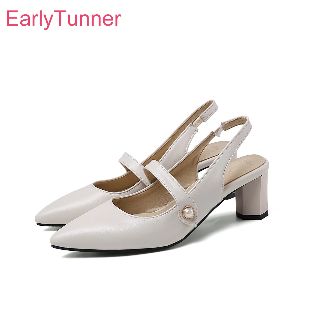 夏の新作エレガントなベージュと黒のスリングバックサンダル、女 - Slingback Heel Formal のレビューと価格