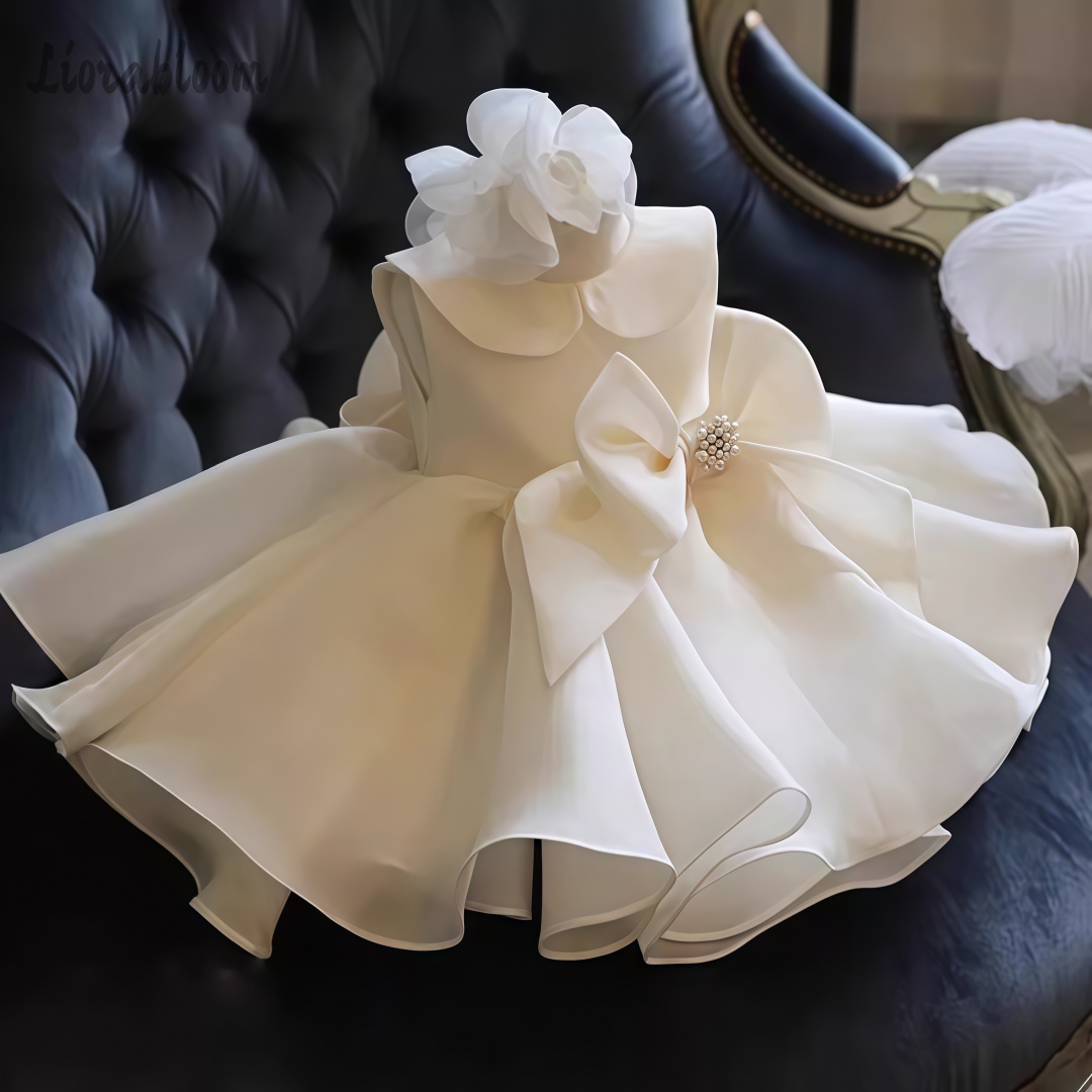 ホワイトパール装飾ドレスウェディングフラワーガールドレスホワ - Women Formal Party Wear Dress のレビューと価格