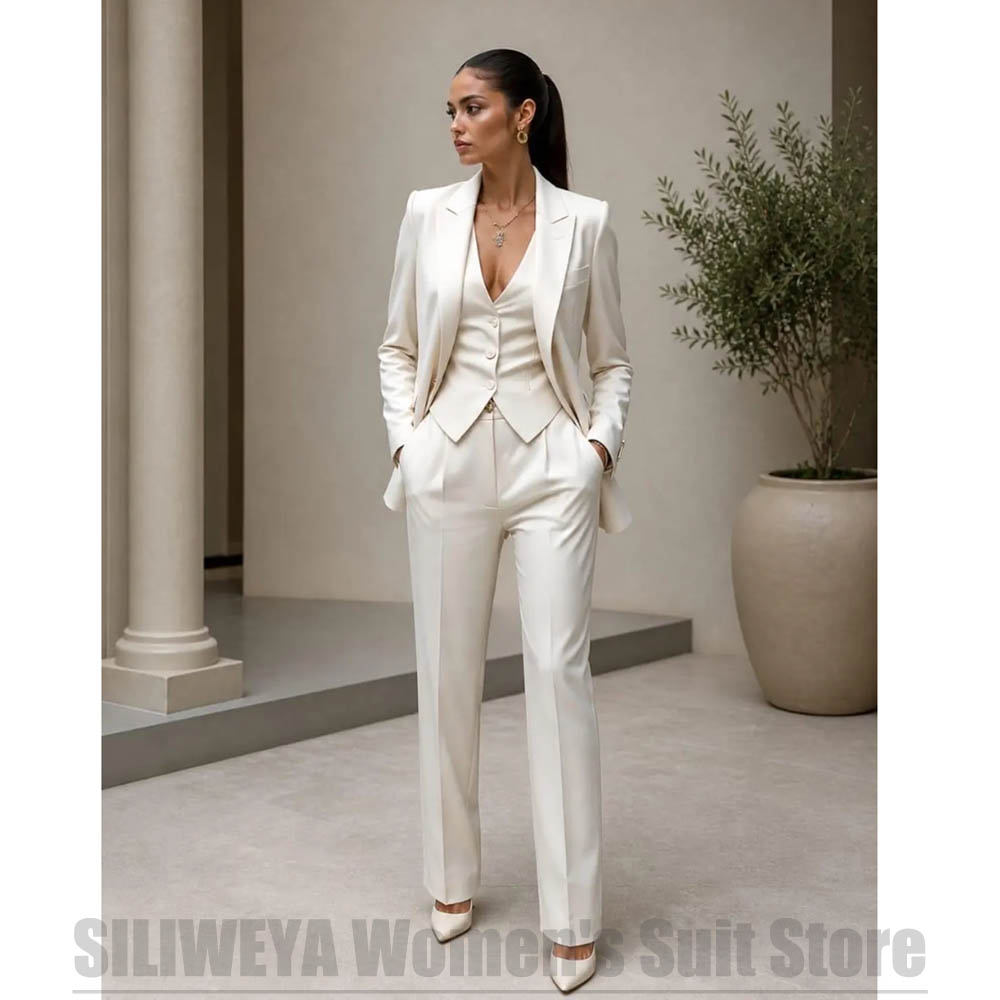 女性 3 ピーススーツセットブレザーベストパンツエレガントフ - Women Formal Wear Business のレビューと価格