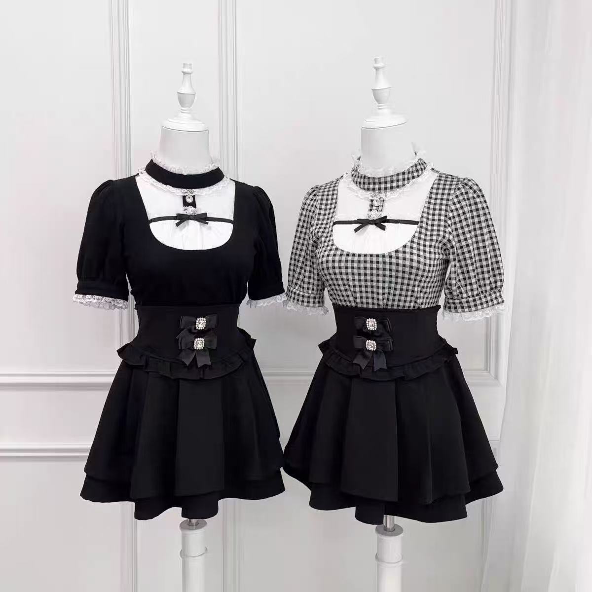 日本のロリータブラウス女性かわいい原宿 JK リボンレースパ - Formal Wear Japan Women のレビューと価格
