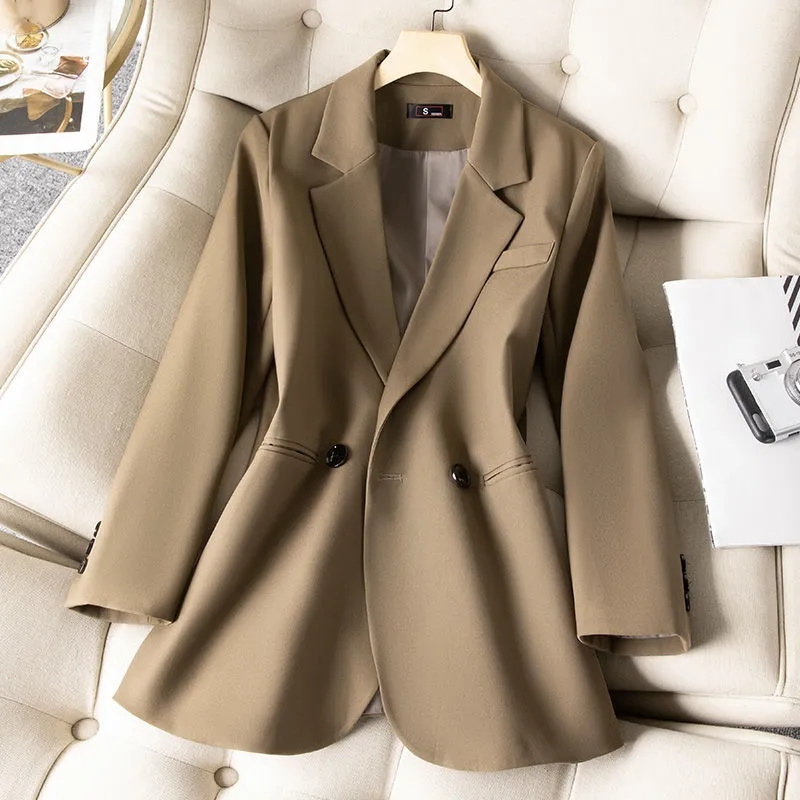 女性のためのフォーマルなブレザー,新しいピンクの黒の女性の長 - Women Formal Wear Business のレビューと価格