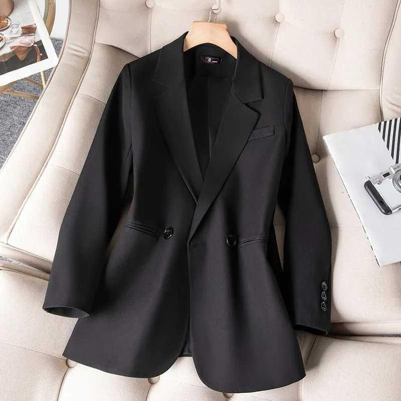 女性のためのフォーマルなブレザー,新しいピンクの黒の女性の長 - Women Formal Wear Business のレビューと価格