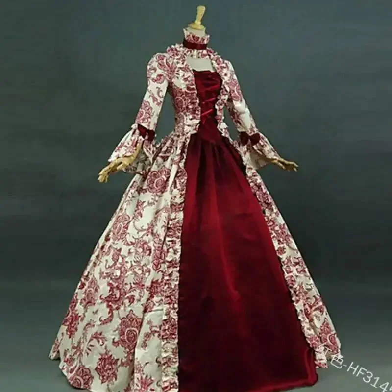 プラスサイズ女性用ゴシックフローラルレースローブ中世ルネサン - Victorian Women'S Formal Wear のレビューと価格