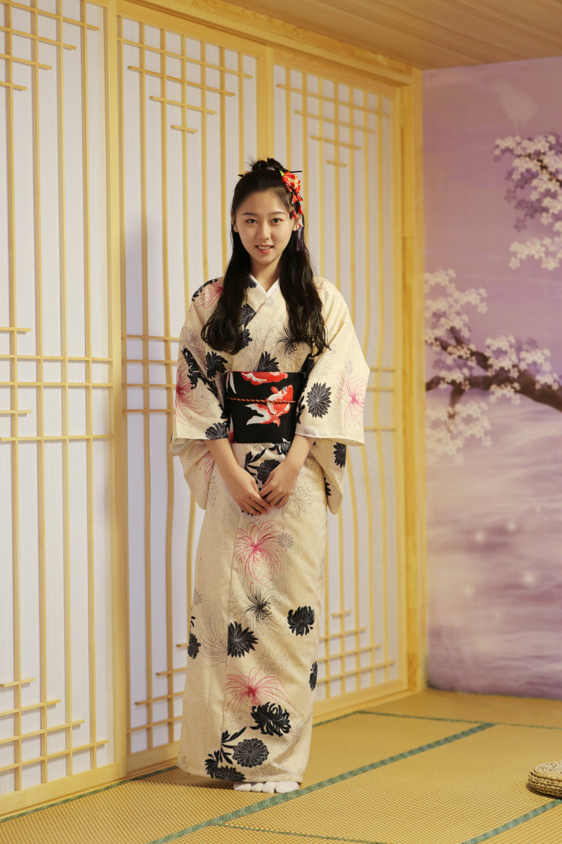 女性用 日本スタイル 伝統的な着物 模造リネン フォーマルウ - Formal Wear Japan Women のレビューと価格